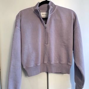 Aritzia Wilfred Free Cropped 1/4 Zip Sweatshirt BNWT